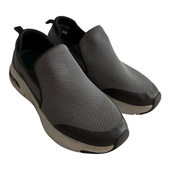 Skecher Arch Fit Men's Slip-On Sneakers 10.5 Dark Gray 232043WW - Picture 2 of 9